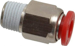 Norgren - 6mm Tube OD, 1/8 BSPT Brass Push-to-Connect Tube Male Connector - Tube to Male BSPT Connection, 150 Max psi, Nitrile O-Ring, 0 to 175°F Working Temp - Industrial Tool & Supply