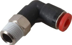 Norgren - 4mm Tube OD, 1/8 BSPT Brass Push-to-Connect Tube Male Swivel Elbow - Tube to Male BSPT Connection, 150 Max psi, Nitrile O-Ring, 0 to 175°F Working Temp - Industrial Tool & Supply