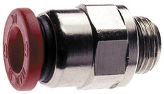 Norgren - 10mm Tube OD, 1/8 BSPP Brass Push-to-Connect Tube Male Connector - Tube to Male BSPP Connection, 150 Max psi, Nitrile O-Ring, 0 to 175°F Working Temp - Industrial Tool & Supply