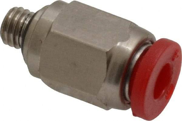 Norgren - 4mm Tube OD, M5 Metric Brass Push-to-Connect Tube Union - Tube to Tube Connection, 150 Max psi, Nitrile O-Ring, 0 to 175°F Working Temp - Industrial Tool & Supply