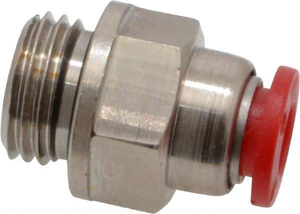 Norgren - 6mm Tube OD, 1/4 BSPP Brass Push-to-Connect Tube Male Connector - Tube to Male BSPP Connection, 150 Max psi, Nitrile O-Ring, 0 to 175°F Working Temp - Industrial Tool & Supply