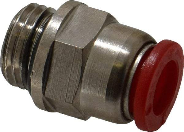 Norgren - 8mm Tube OD, 1/4 BSPP Brass Push-to-Connect Tube Male Connector - Tube to Male BSPP Connection, 150 Max psi, Nitrile O-Ring, 0 to 175°F Working Temp - Industrial Tool & Supply