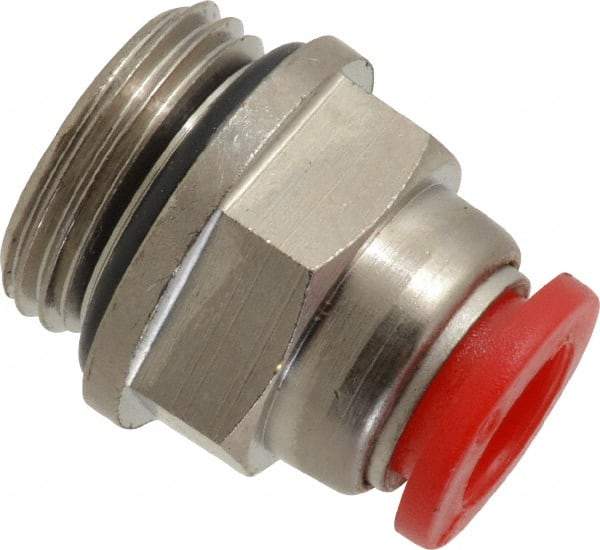 Norgren - 8mm Tube OD, 3/8 BSPP Brass Push-to-Connect Tube Male Connector - Tube to Male BSPP Connection, 150 Max psi, Nitrile O-Ring, 0 to 175°F Working Temp - Industrial Tool & Supply