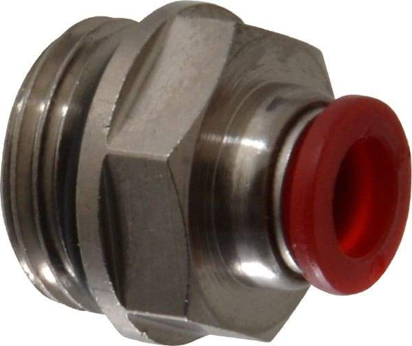 Norgren - 8mm Tube OD, 1/2 BSPP Brass Push-to-Connect Tube Male Connector - Tube to Male BSPP Connection, 150 Max psi, Nitrile O-Ring, 0 to 175°F Working Temp - Industrial Tool & Supply