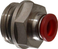Norgren - 8mm Tube OD, 1/2 BSPP Brass Push-to-Connect Tube Male Connector - Tube to Male BSPP Connection, 150 Max psi, Nitrile O-Ring, 0 to 175°F Working Temp - Industrial Tool & Supply