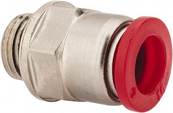 Norgren - 10mm Tube OD, 1/4 BSPP Brass Push-to-Connect Tube Male Connector - Tube to Male BSPP Connection, 150 Max psi, Nitrile O-Ring, 0 to 175°F Working Temp - Industrial Tool & Supply