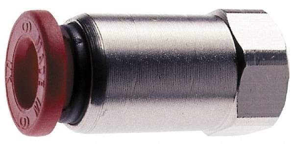 Norgren - 8mm Tube OD, 1/8 BSPP Brass Push-to-Connect Tube Female Connector - Tube to Female BSPP Connection, 150 Max psi, Nitrile O-Ring, 0 to 175°F Working Temp - Industrial Tool & Supply