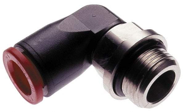 Norgren - 4mm Tube OD, 1/4 BSPP Brass Push-to-Connect Tube Male Swivel Elbow - Tube to Male BSPP Connection, 150 Max psi, Nitrile O-Ring, 0 to 175°F Working Temp - Industrial Tool & Supply