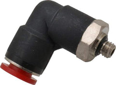 Norgren - 6mm Tube OD, M5 Metric Brass Push-to-Connect Tube Male Swivel Elbow - Tube to Metric Thread Connection, 150 Max psi, Nitrile O-Ring, 0 to 175°F Working Temp - Industrial Tool & Supply