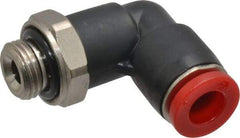 Norgren - 6mm Tube OD, 1/8 BSPP Brass Push-to-Connect Tube Male Swivel Elbow - Tube to Male BSPP Connection, 150 Max psi, Nitrile O-Ring, 0 to 175°F Working Temp - Industrial Tool & Supply