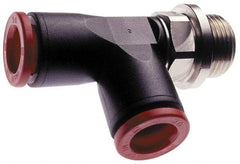 Norgren - 8mm Tube OD, 1/4 BSPP Brass Push-to-Connect Tube Male Swivel Run Tee - Tube to Male BSPP Connection, 150 Max psi, Nitrile O-Ring, 0 to 175°F Working Temp - Industrial Tool & Supply