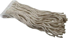 PRO-SOURCE - 5" White Head Band, Small Cotton Cut End Mop Head - 8 Ply, Clamp Jaw Connection, Use for Stripping/Finishing - Industrial Tool & Supply