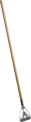 PRO-SOURCE - 54" Wood Quick Connect Mop Handle - Metal Connector, Use with Wet Mops - Industrial Tool & Supply