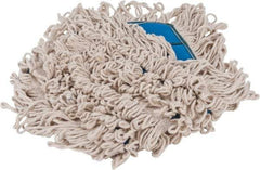 PRO-SOURCE - 18" Long x 5" Wide Yarn Blend Dust Mop Head - Snap-On, Blue, Looped Head, Launderable - Industrial Tool & Supply