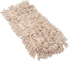 PRO-SOURCE - 24" Long x 5" Wide Yarn Blend Dust Mop Head - Snap-On, White, Looped Head, Launderable - Industrial Tool & Supply