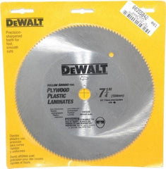 DeWALT - 7-1/4" Diam, 5/8" Arbor Hole Diam, 140 Tooth Wet & Dry Cut Saw Blade - Steel, Smooth Action, Standard Round Arbor - Industrial Tool & Supply