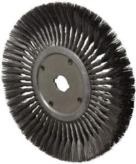 Anderson - 12" OD, 1-1/4" Arbor Hole, Knotted Steel Wheel Brush - 3/4" Face Width, 3-1/8" Trim Length, 0.014" Filament Diam, 3,600 RPM - Industrial Tool & Supply