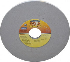 Norton - 7" Diam x 1-1/4" Hole x 1/4" Thick, L Hardness, 120 Grit Surface Grinding Wheel - Aluminum Oxide, Type 1, Fine Grade, 3,600 Max RPM, Vitrified Bond, No Recess - Industrial Tool & Supply