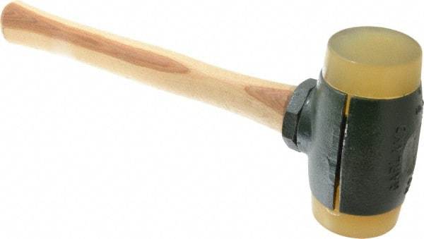 Garland - 6-1/2 Lb Head 2-3/4" Face Urethane Split Head Hammer with Faces - Wood Handle - Industrial Tool & Supply