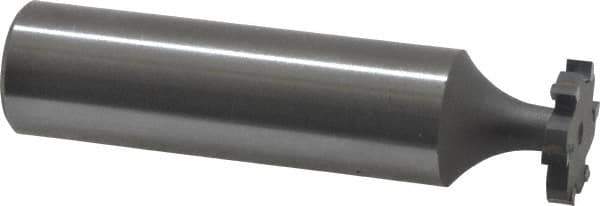 Made in USA - 1/2" Diam x 3/32" Face Width, Carbide-Tipped, 6 Teeth, Shank Connection Woodruff Keyseat Cutter - Uncoated, 2-3/32" OAL x 1/2" Shank, Straight Teeth, ANSI 304, Old Standard 2 - Industrial Tool & Supply