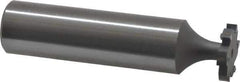 Made in USA - 1/2" Diam x 3/32" Face Width, Carbide-Tipped, 6 Teeth, Shank Connection Woodruff Keyseat Cutter - Uncoated, 2-3/32" OAL x 1/2" Shank, Straight Teeth, ANSI 304, Old Standard 2 - Industrial Tool & Supply