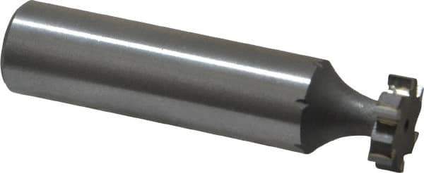 Made in USA - 1/2" Diam x 1/8" Face Width, Carbide-Tipped, 6 Teeth, Shank Connection Woodruff Keyseat Cutter - Uncoated, 2-1/8" OAL x 1/2" Shank, Straight Teeth, ANSI 404, Old Standard 3 - Industrial Tool & Supply
