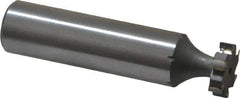 Made in USA - 1/2" Diam x 1/8" Face Width, Carbide-Tipped, 6 Teeth, Shank Connection Woodruff Keyseat Cutter - Uncoated, 2-1/8" OAL x 1/2" Shank, Straight Teeth, ANSI 404, Old Standard 3 - Industrial Tool & Supply