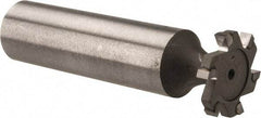 Made in USA - 5/8" Diam x 3/32" Face Width, Carbide-Tipped, 6 Teeth, Shank Connection Woodruff Keyseat Cutter - Uncoated, 2-3/32" OAL x 1/2" Shank, Straight Teeth, ANSI 305, Old Standard 4 - Industrial Tool & Supply