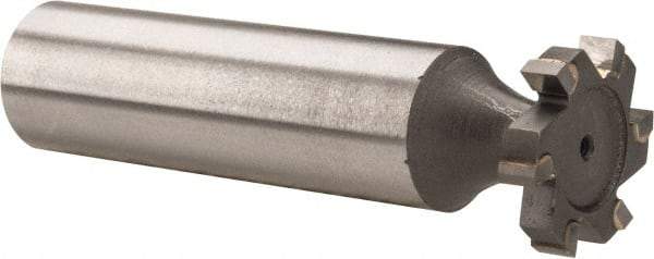Made in USA - 5/8" Diam x 1/8" Face Width, Carbide-Tipped, 6 Teeth, Shank Connection Woodruff Keyseat Cutter - Uncoated, 2-1/8" OAL x 1/2" Shank, Straight Teeth, ANSI 405, Old Standard 5 - Industrial Tool & Supply