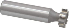 Made in USA - 5/8" Diam x 3/16" Face Width, Carbide-Tipped, 6 Teeth, Shank Connection Woodruff Keyseat Cutter - Uncoated, 2-3/16" OAL x 1/2" Shank, Straight Teeth, ANSI 605, Old Standard 61 - Industrial Tool & Supply