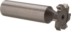 Made in USA - 3/4" Diam x 1/8" Face Width, Carbide-Tipped, 6 Teeth, Shank Connection Woodruff Keyseat Cutter - Uncoated, 2-1/8" OAL x 1/2" Shank, Straight Teeth, ANSI 406, Old Standard 7 - Industrial Tool & Supply