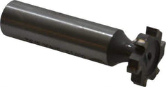 Made in USA - 3/4" Diam x 5/32" Face Width, Carbide-Tipped, 6 Teeth, Shank Connection Woodruff Keyseat Cutter - Uncoated, 2-5/32" OAL x 1/2" Shank, Straight Teeth, ANSI 506, Old Standard 8 - Industrial Tool & Supply