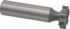 Made in USA - 3/4" Diam x 3/16" Face Width, Carbide-Tipped, 6 Teeth, Shank Connection Woodruff Keyseat Cutter - Uncoated, 2-3/16" OAL x 1/2" Shank, Straight Teeth, ANSI 606, Old Standard 9 - Industrial Tool & Supply