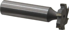 Made in USA - 7/8" Diam x 5/32" Face Width, Carbide-Tipped, 6 Teeth, Shank Connection Woodruff Keyseat Cutter - Uncoated, 2-5/32" OAL x 1/2" Shank, Straight Teeth, ANSI 507, Old Standard 10 - Industrial Tool & Supply