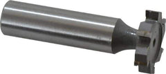Made in USA - 7/8" Diam x 3/16" Face Width, Carbide-Tipped, 6 Teeth, Shank Connection Woodruff Keyseat Cutter - Uncoated, 2-3/16" OAL x 1/2" Shank, Straight Teeth, ANSI 607, Old Standard 11 - Industrial Tool & Supply