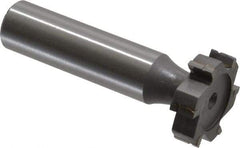 Made in USA - 7/8" Diam x 1/4" Face Width, Carbide-Tipped, 6 Teeth, Shank Connection Woodruff Keyseat Cutter - Uncoated, 2-1/4" OAL x 1/2" Shank, Straight Teeth, ANSI 807, Old Standard A - Industrial Tool & Supply