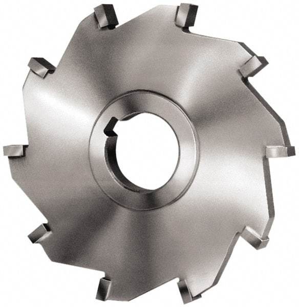 Made in USA - 4" Diam x 3/8" Width of Cut, 10 Teeth, Carbide Tipped Side Milling Cutter - Straight Teeth, Uncoated - Industrial Tool & Supply