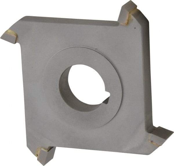 Made in USA - 4" Diam x 1/2" Width of Cut, 4 Teeth, Carbide Tipped Side Milling Cutter - Straight Teeth, Uncoated - Industrial Tool & Supply