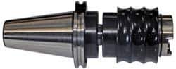 Parlec - CAT50 Taper Shank Tension & Compression Tapping Chuck - 5/16 to 1/2" Tap Capacity, 4-1/4" Projection - Exact Industrial Supply