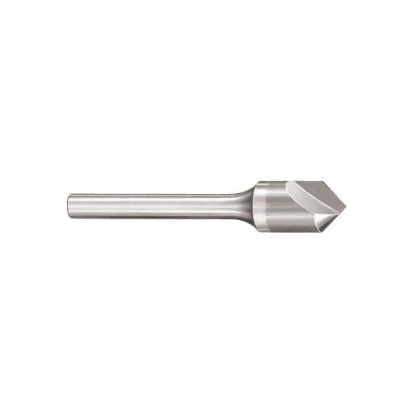SGS - 1" Head Diam, 1/2" Shank Diam, 1 Flute 82° Solid Carbide Countersink - Industrial Tool & Supply