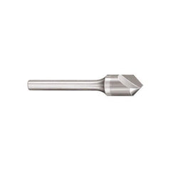 SGS - 3/16" Head Diam, 3/16" Shank Diam, 1 Flute 82° Solid Carbide Countersink - Bright Finish, 2" OAL, Single End, Straight Shank, Right Hand Cut - Industrial Tool & Supply