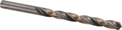 Michigan Drill - Letter K 118° High Speed Steel Jobber Drill - Oxide/Gold Finish, Right Hand Cut, Spiral Flute, Straight Shank, 4-1/4" OAL, Split Point - Industrial Tool & Supply