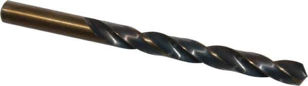 Michigan Drill - 3/8" 118° High Speed Steel Jobber Drill - Oxide/Gold Finish, Right Hand Cut, Spiral Flute, Straight Shank, 5" OAL, Split Point - Industrial Tool & Supply