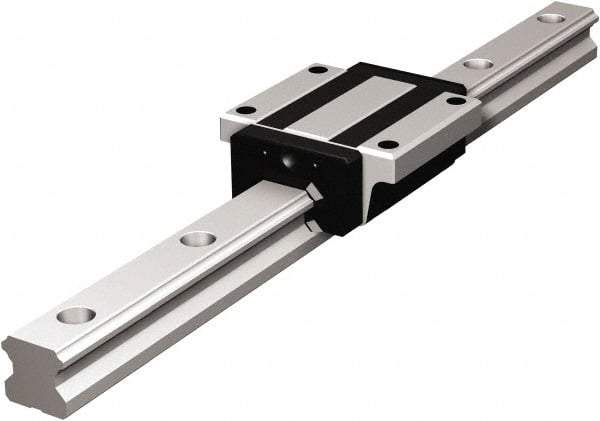 THK - 460mm OAL x 15mm Overall Width x 15mm Overall Height 4 Way HSR Rail - 60mm Between Holes, 4-1/2 x 7-1/2 x 5.3mm Hole Size - Industrial Tool & Supply