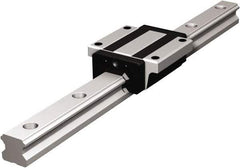 THK - 1,640mm OAL x 28mm Overall Width x 26mm Overall Height 4 Way HSR Rail - 80mm Between Holes, 9 x 14 x 12mm Hole Size - Industrial Tool & Supply