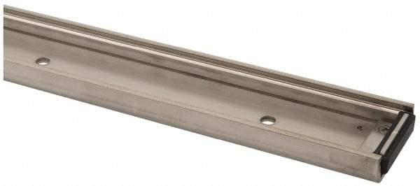 THK - 600mm OAL x 37mm Overall Width x 16mm Overall Height Roller Rail System - 100mm Between Holes, 4.6 x 5.3mm Hole Size - Industrial Tool & Supply