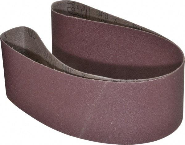 3M - 3" Wide x 48" OAL, 60 Grit, Aluminum Oxide Abrasive Belt - Aluminum Oxide, Medium, Coated, X Weighted Cloth Backing, Series 341D - Industrial Tool & Supply
