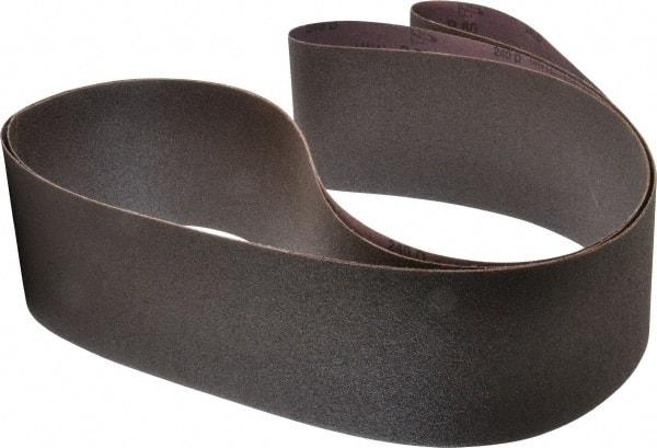 3M - 4" Wide x 132" OAL, 80 Grit, Aluminum Oxide Abrasive Belt - Aluminum Oxide, Medium, Coated, X Weighted Cloth Backing, Series 240D - Industrial Tool & Supply