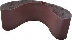 3M - 6" Wide x 48" OAL, 120 Grit, Aluminum Oxide Abrasive Belt - Aluminum Oxide, Fine, Coated, X Weighted Cloth Backing, Series 340D - Industrial Tool & Supply