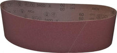 3M - 6" Wide x 48" OAL, 60 Grit, Aluminum Oxide Abrasive Belt - Aluminum Oxide, Medium, Coated, X Weighted Cloth Backing, Series 340D - Industrial Tool & Supply